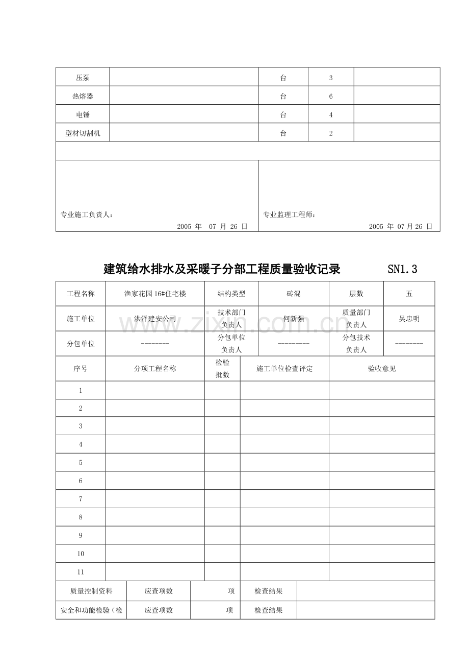 给排水工程质量验收资料完整.doc_第3页