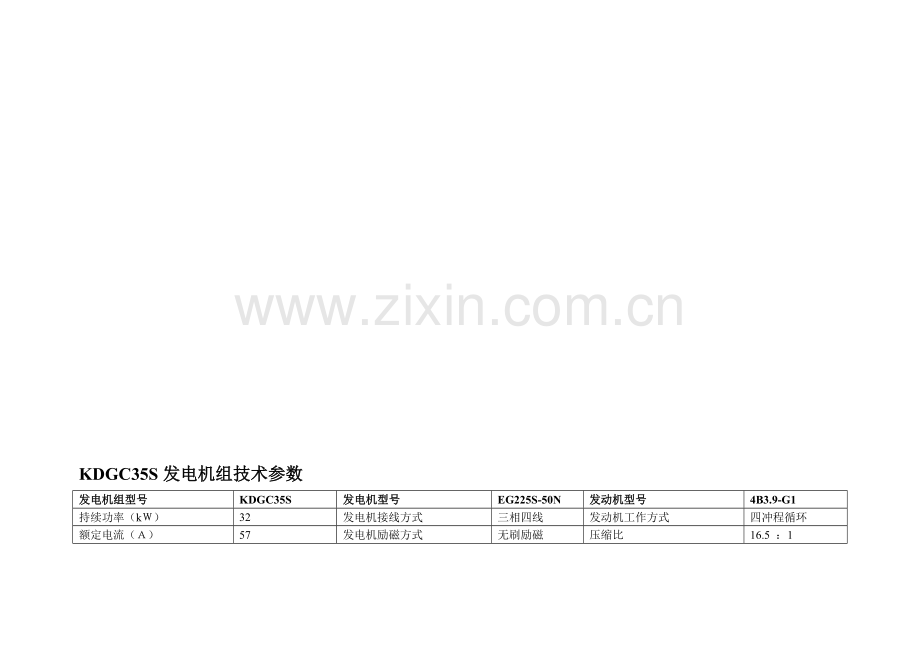 重康发电机组技术参数.doc_第1页