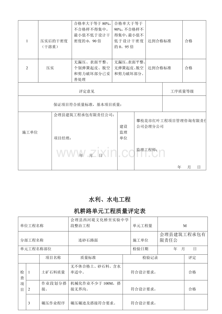 土石方回填压实工序质量评定表(各种表)[复习].doc_第3页