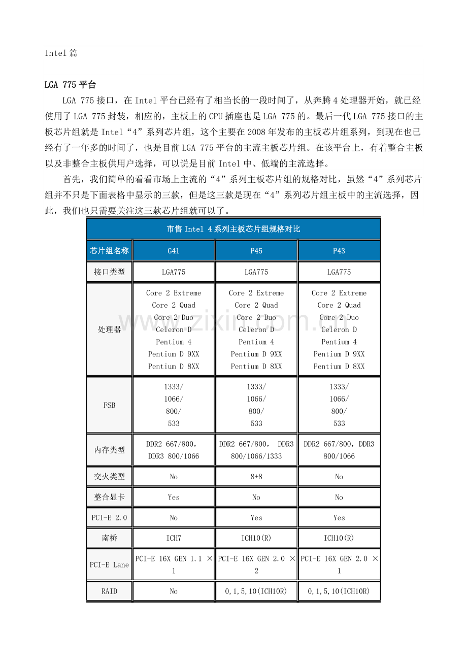 intel的处理器与主板的搭配原则.doc_第1页