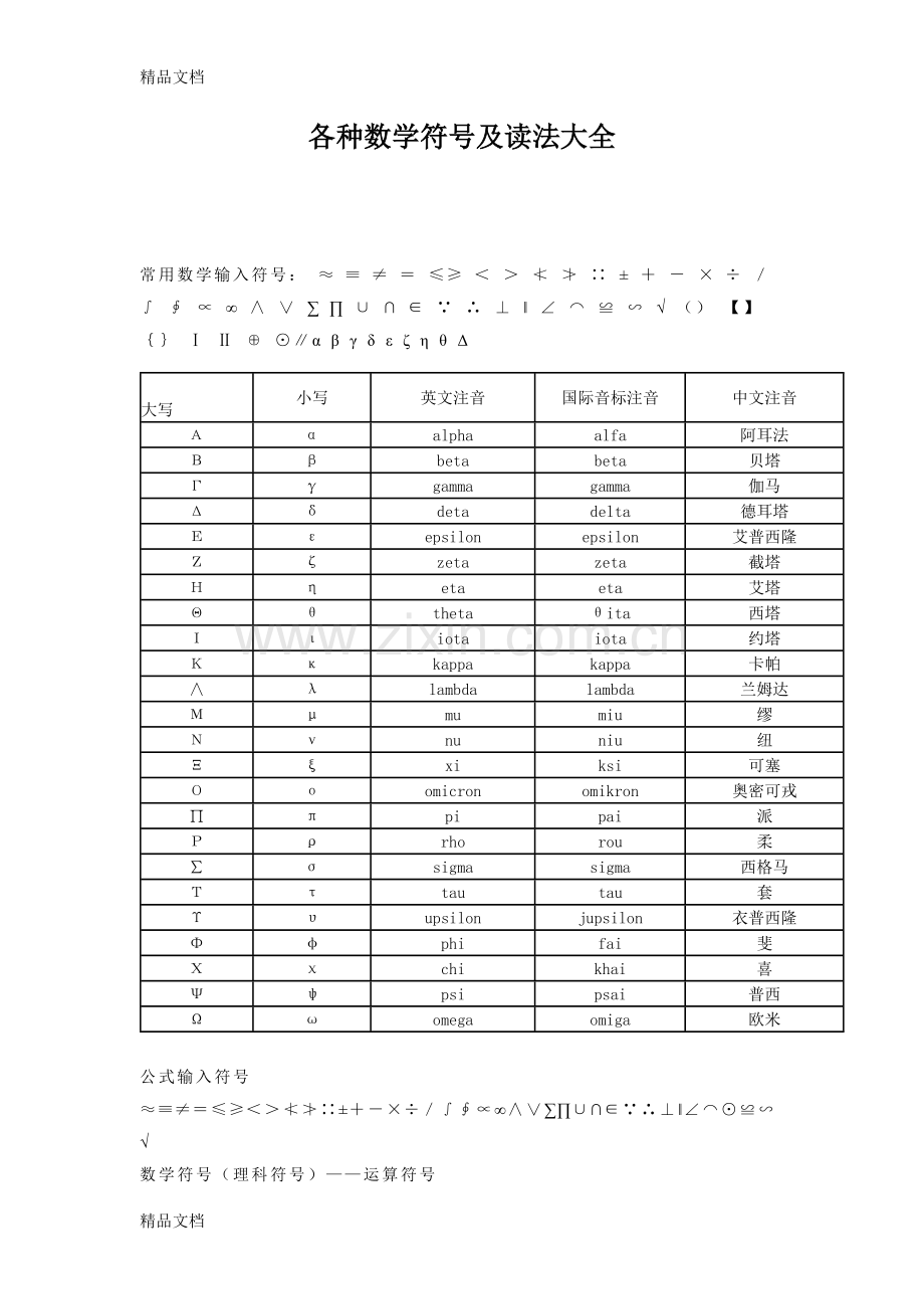 各种数学符号及读法大全.docx_第1页