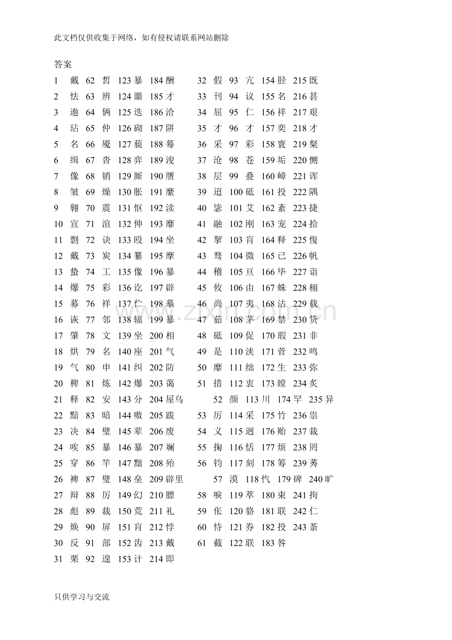 小学语文常见错别字练习有答案复习过程.doc_第3页