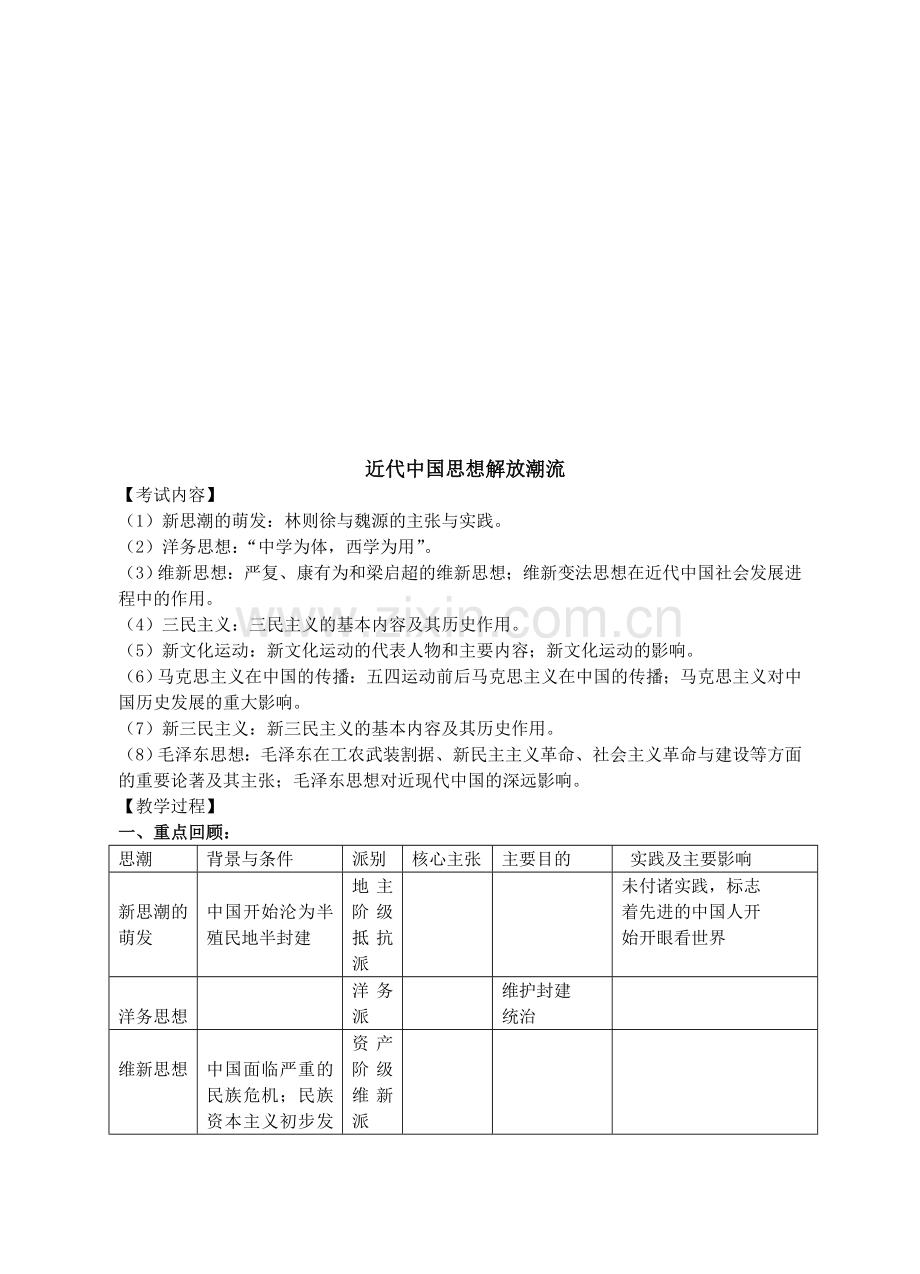 高中历史近代中国思想解放潮流.doc_第1页