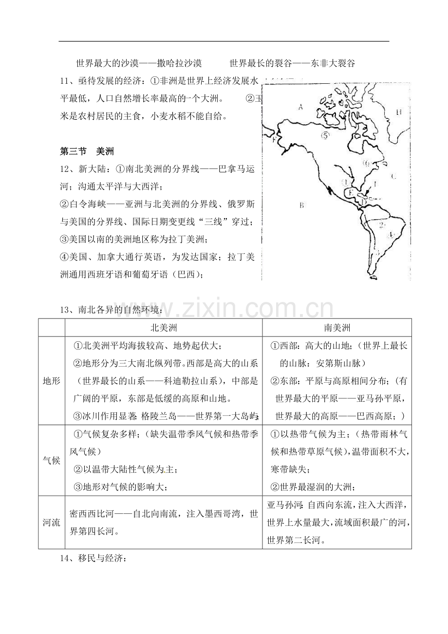 湘教版地理七年级下册知识点总结电子教案.doc_第3页