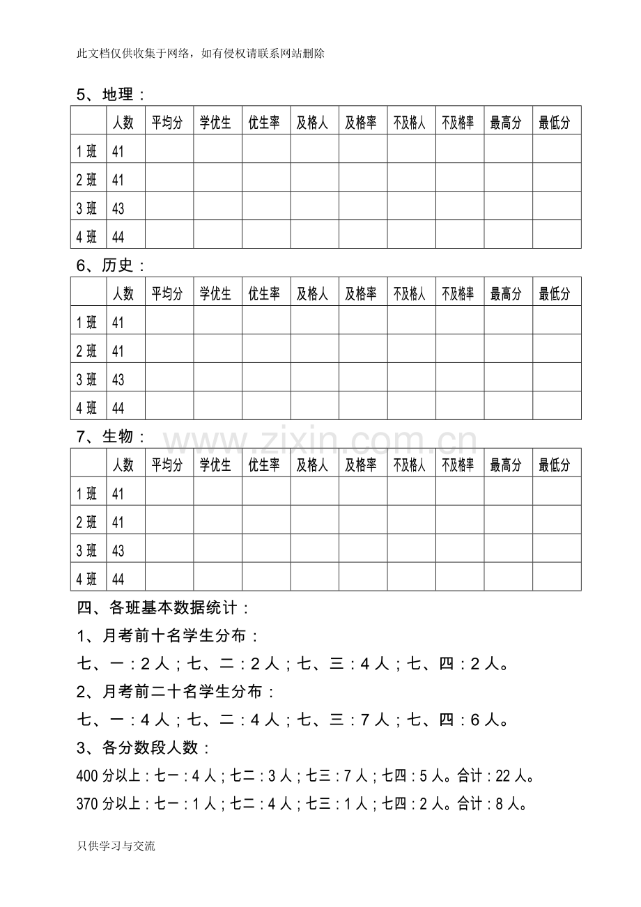 中学第一次月考质量分析会教学内容.doc_第3页