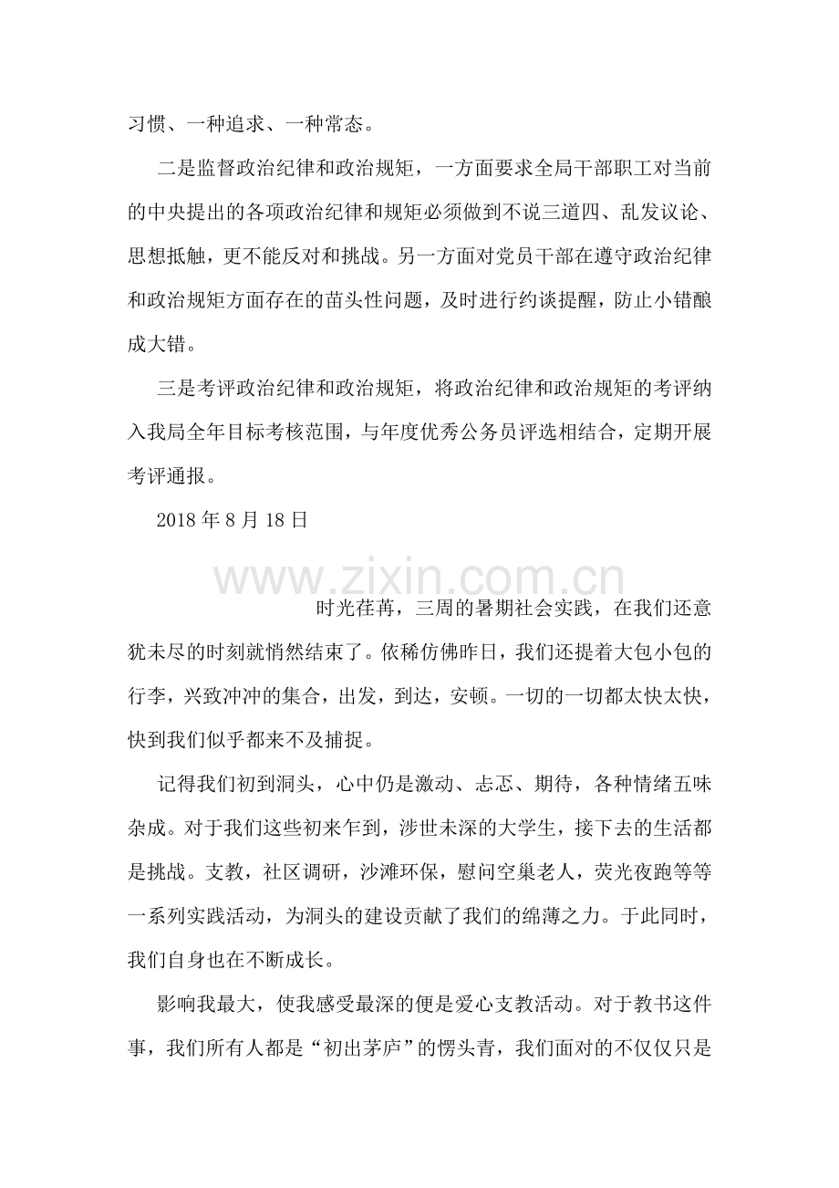 严明政治纪律和严守政治规矩执行情况自查报告.doc_第2页