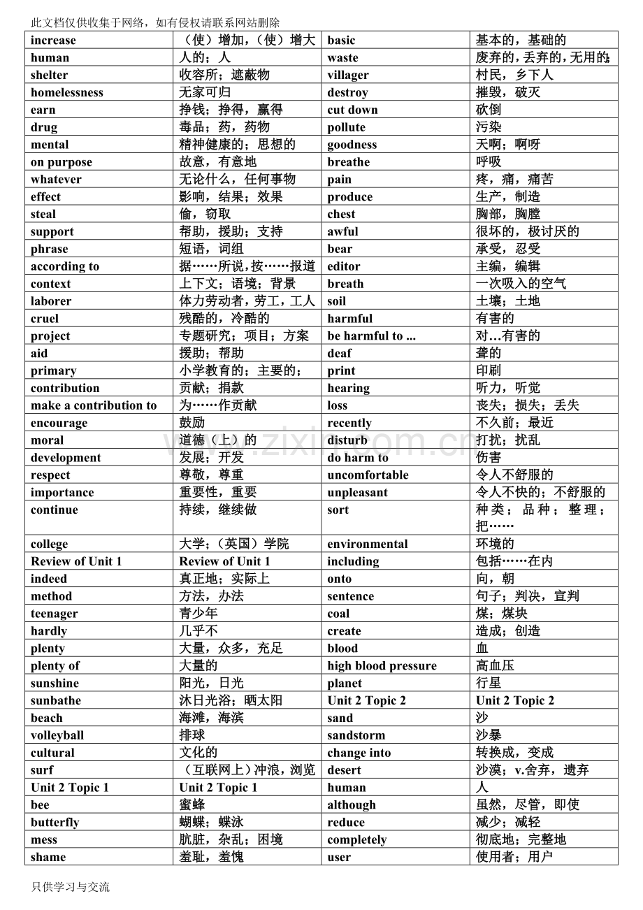 仁爱版九年级上册单词表背诵版讲课稿.doc_第2页