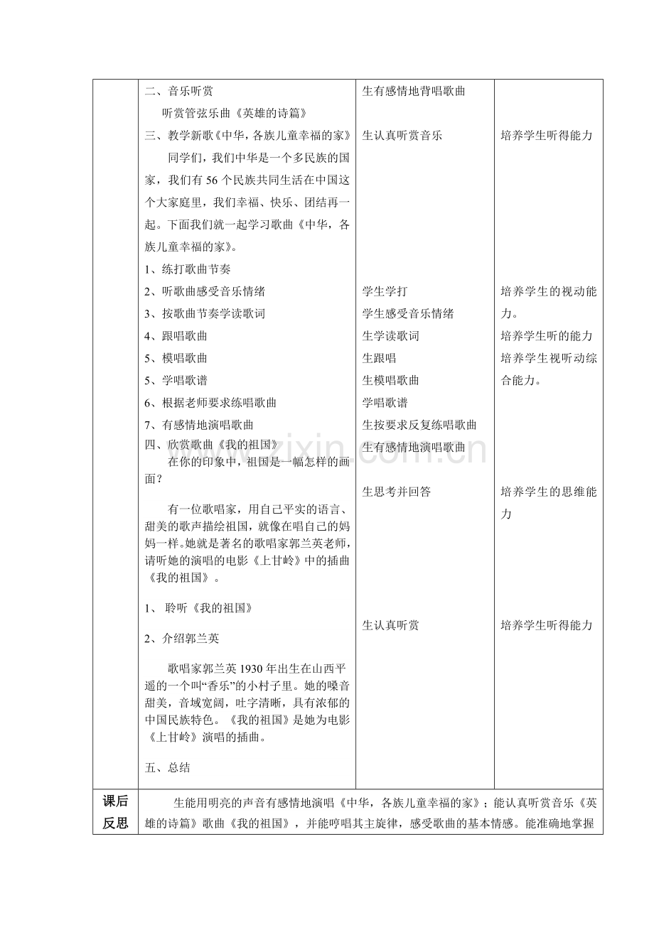 湘教版六年级音乐上册《我的祖国》教案知识讲解.doc_第2页