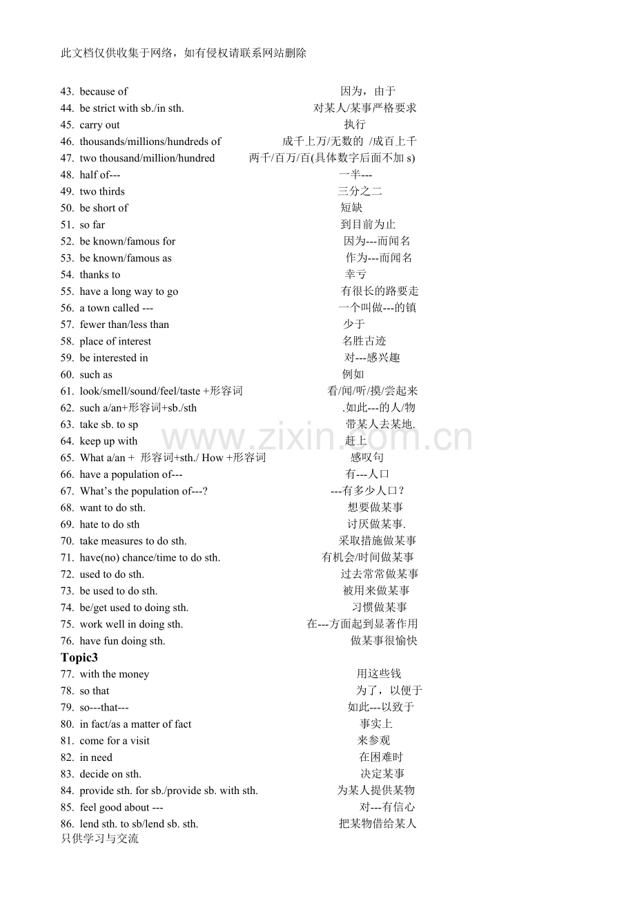 仁爱英语九年级上册重点词组与句型复习过程.doc_第2页