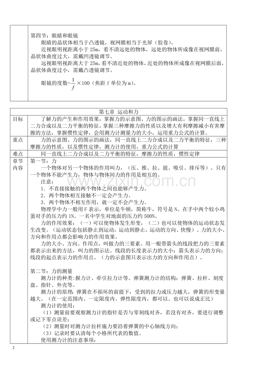 北师大版八年级物理下册章节知识点讲课教案.doc_第3页