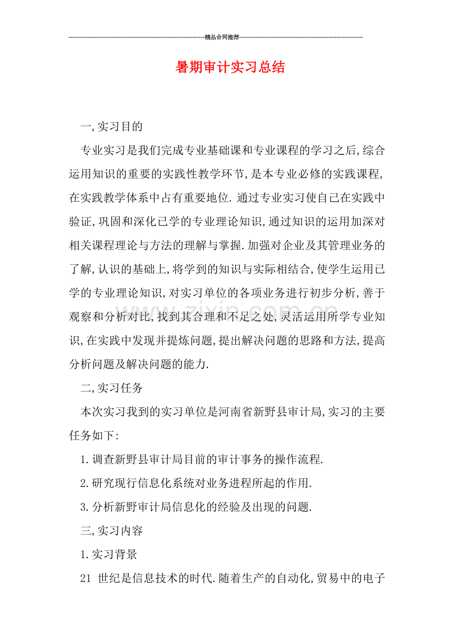 暑期审计实习总结.doc_第1页