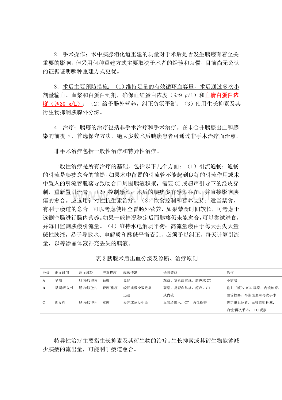 胰腺术后外科常见并发症预防及治疗的专家共识.doc_第3页