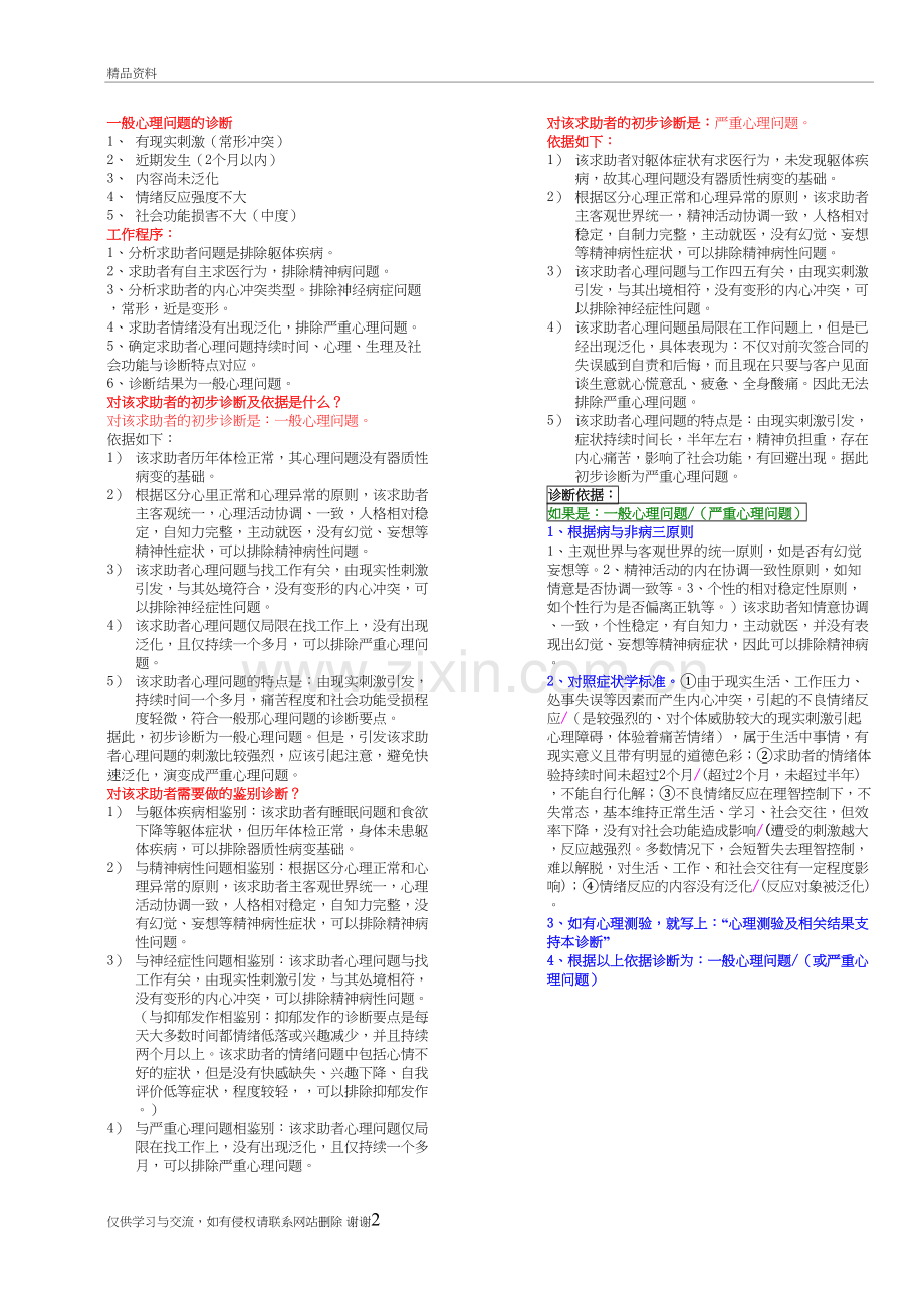 一般心理问题、严重心理问题备课讲稿.doc_第2页