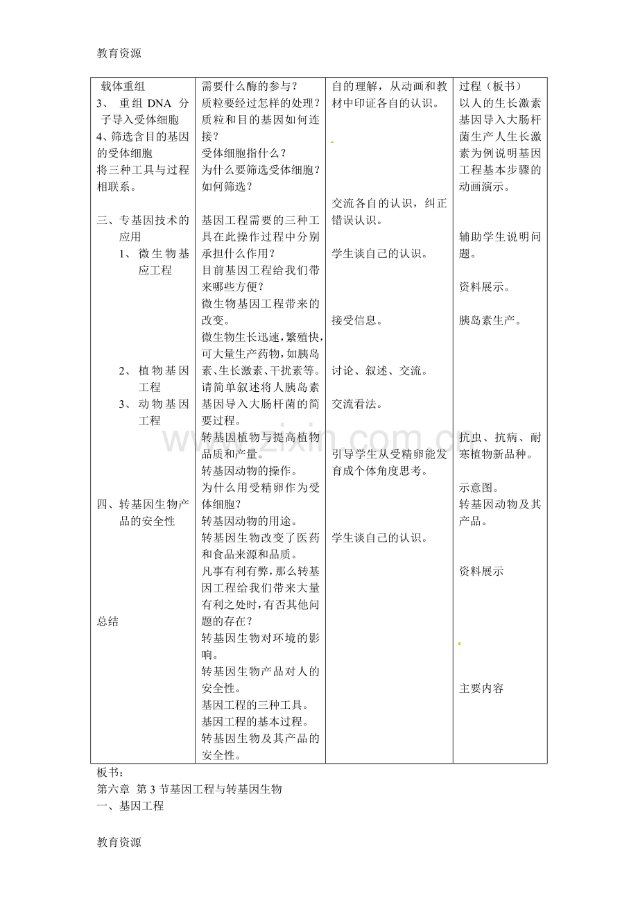 沪科版高中生物-第二册6.2《DNA复制和蛋白质合成》教案学习专用.doc_第3页