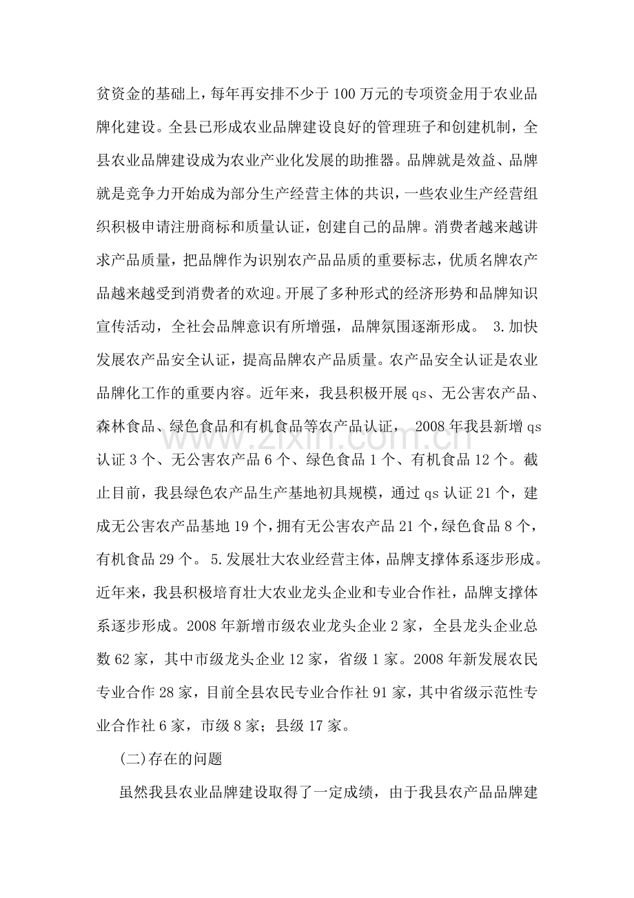 在全县农业品牌建设工作会议上的讲话.doc_第2页