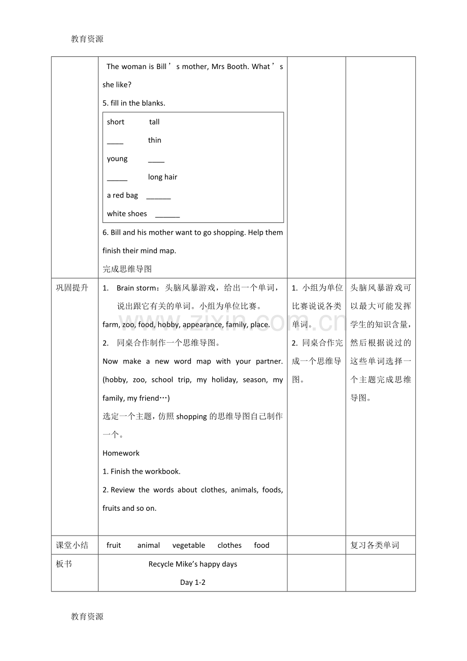 六年级下册英语教案Recycle-Mike’s-happy-days12-人教(PEP)学习专用.doc_第3页