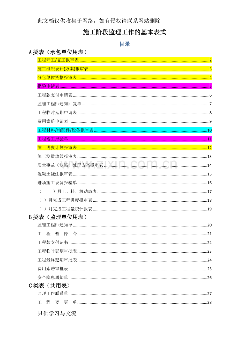 工程报验表格(全版)资料.doc_第1页