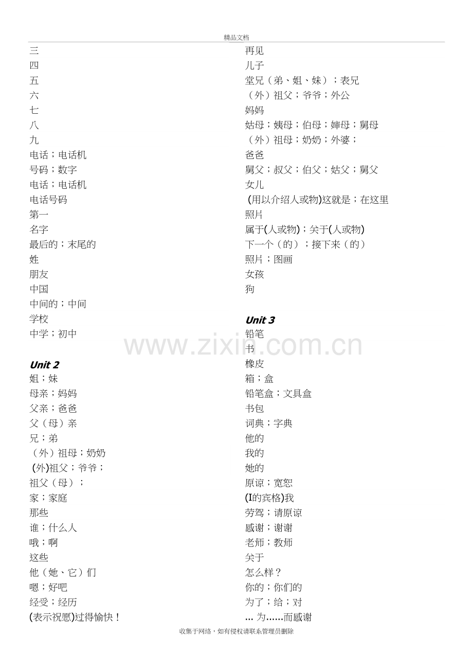 新人教版七年级上册英语单词表[听写]doc资料.doc_第3页