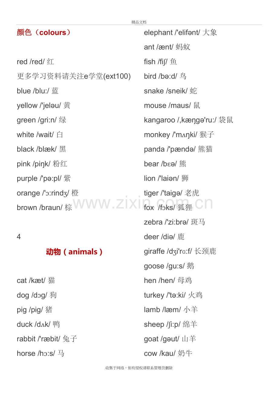 小学英语必考单词分类大全上课讲义.doc_第3页