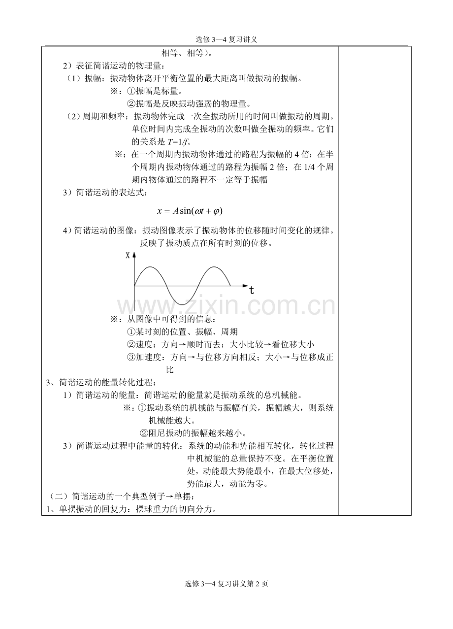 高中物理选修3-4复习讲义演示教学.doc_第2页