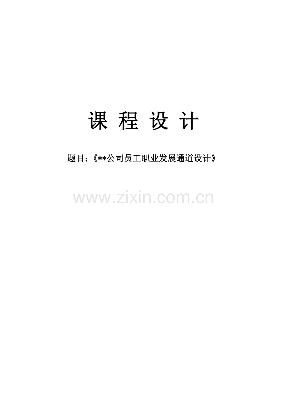 公司员工职业发展通道设计教学提纲.doc_第1页