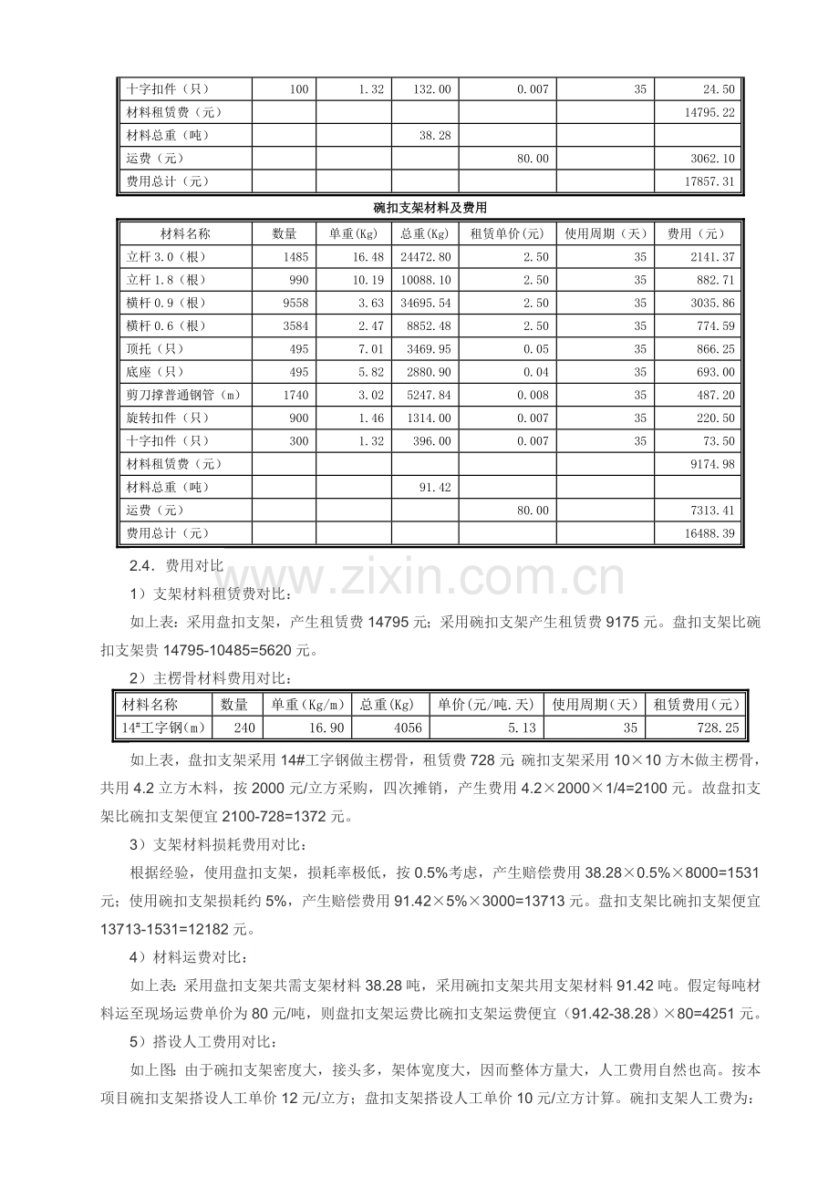 盘扣与碗扣支架经济性分析--文稿1培训讲学.doc_第3页