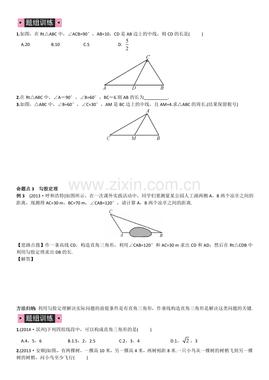 第17讲等腰三角形与直角三角形说课材料.doc_第3页