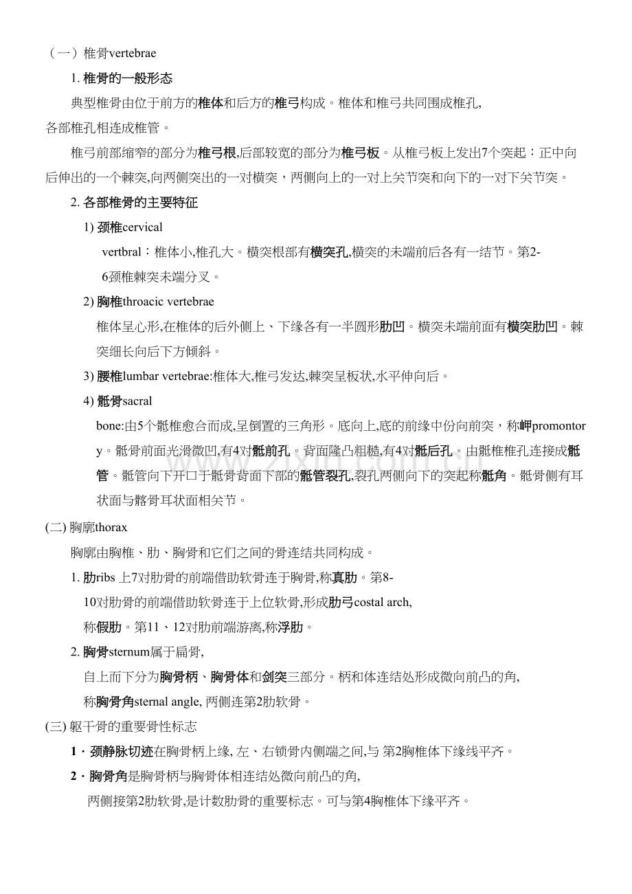 系统解剖学重要知识点+大纲总结说课讲解.doc_第3页