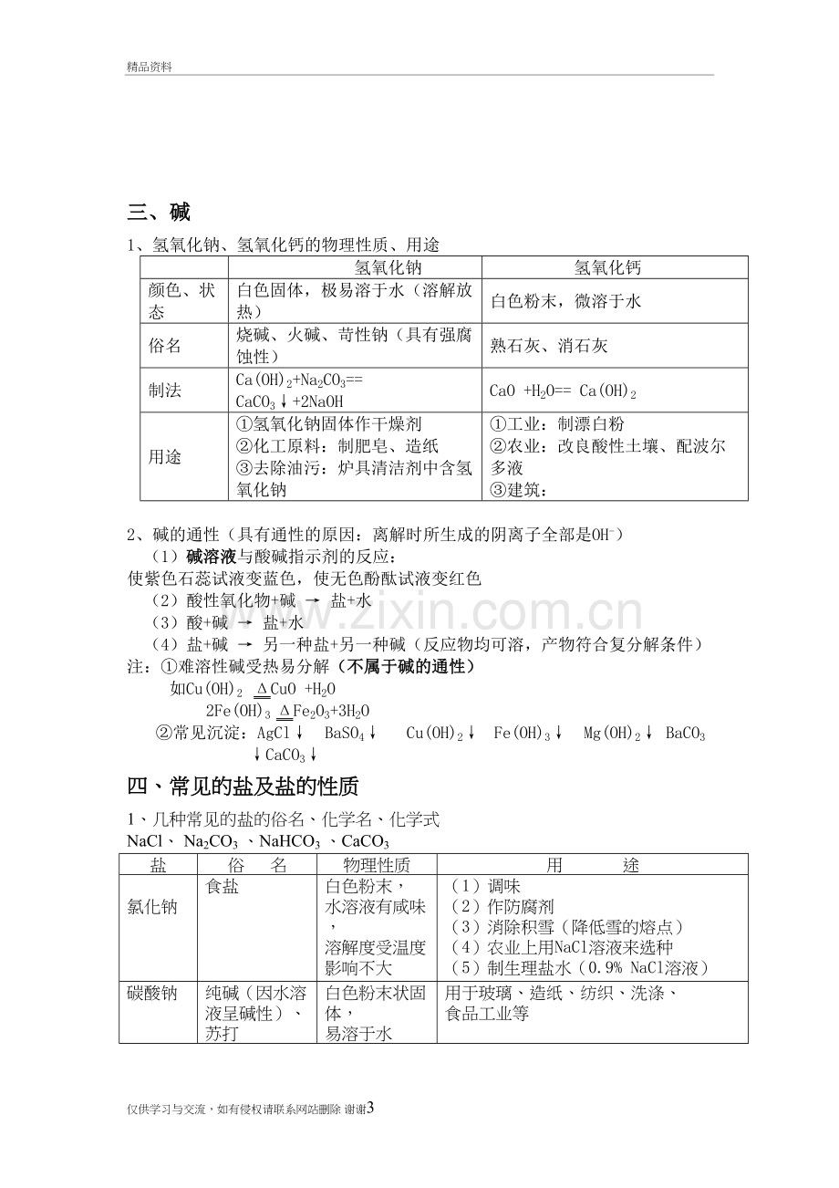 初中酸碱盐知识点总结知识分享.doc_第3页