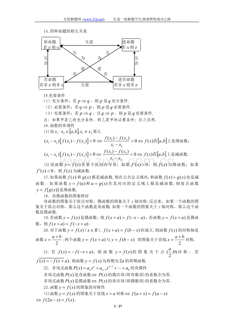 高中数学重点公式及知识点速记word版本.doc_第3页