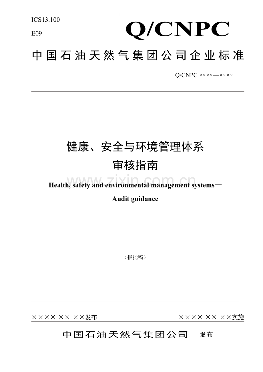 HSE管理体系审核指南第十稿(报批稿)教案资料.doc_第1页