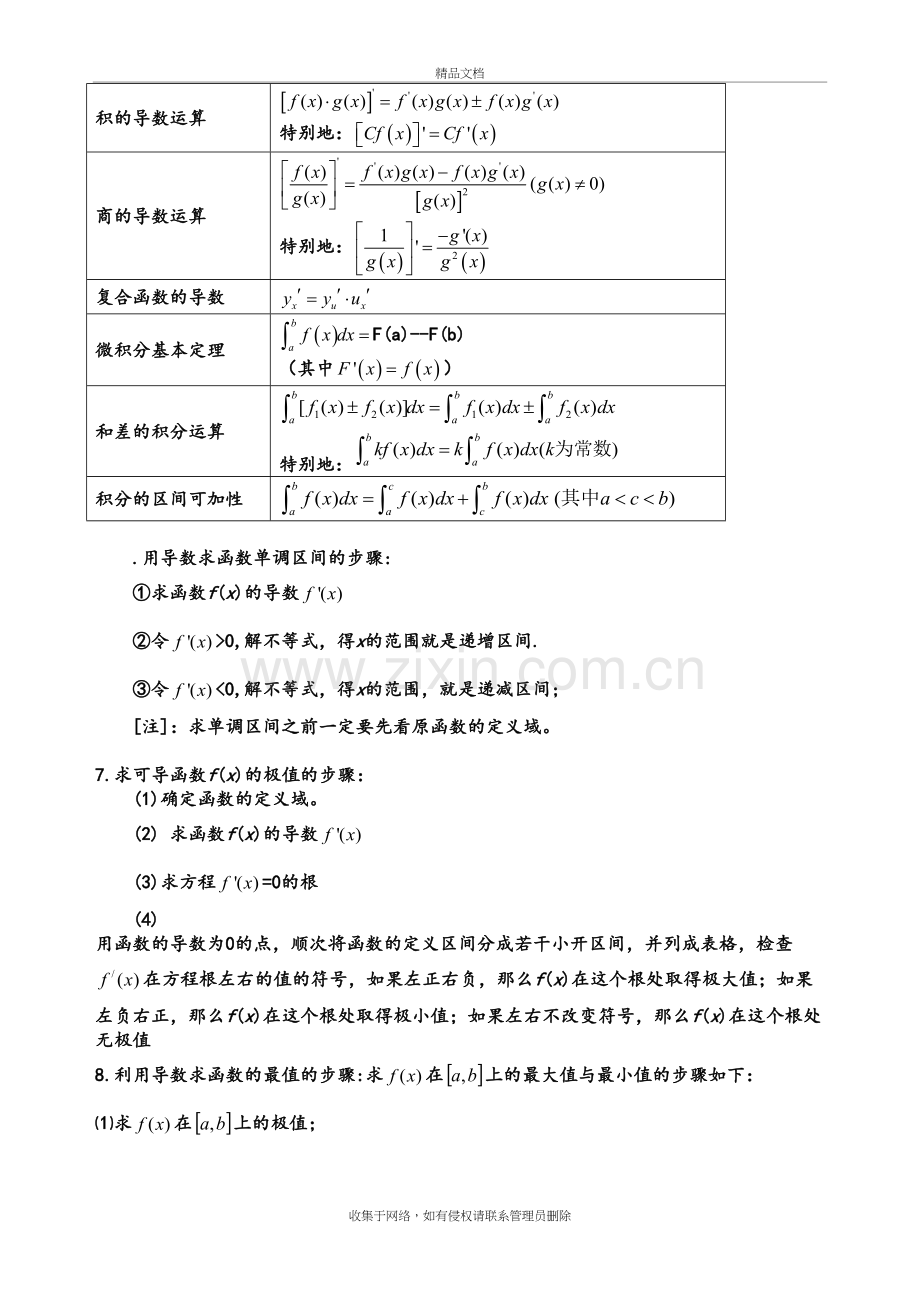 高中数学选修2-2知识点总结(最全版)复习课程.doc_第3页