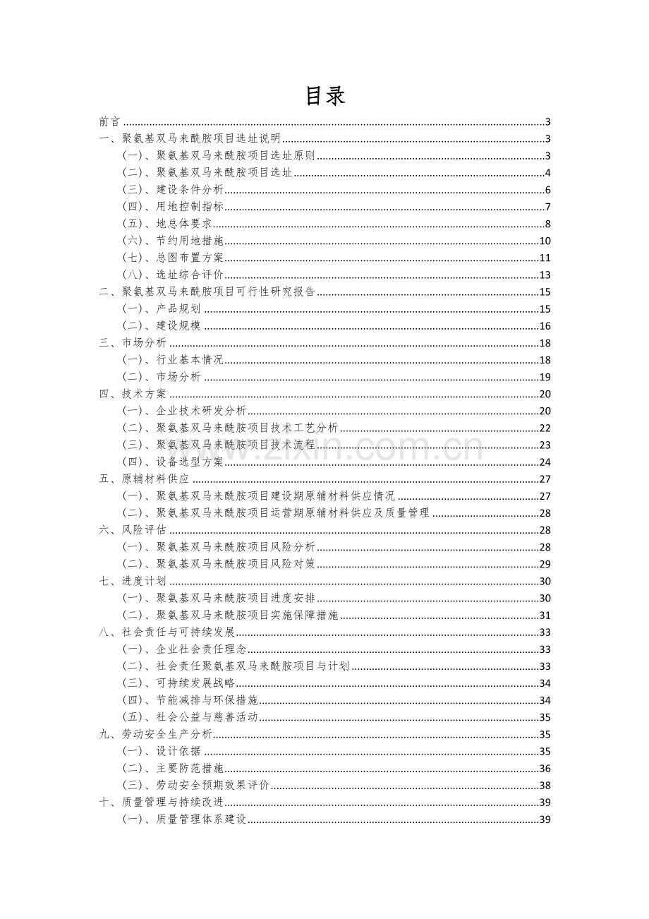 2024年聚氨基双马来酰胺项目可行性分析报告.docx_第2页