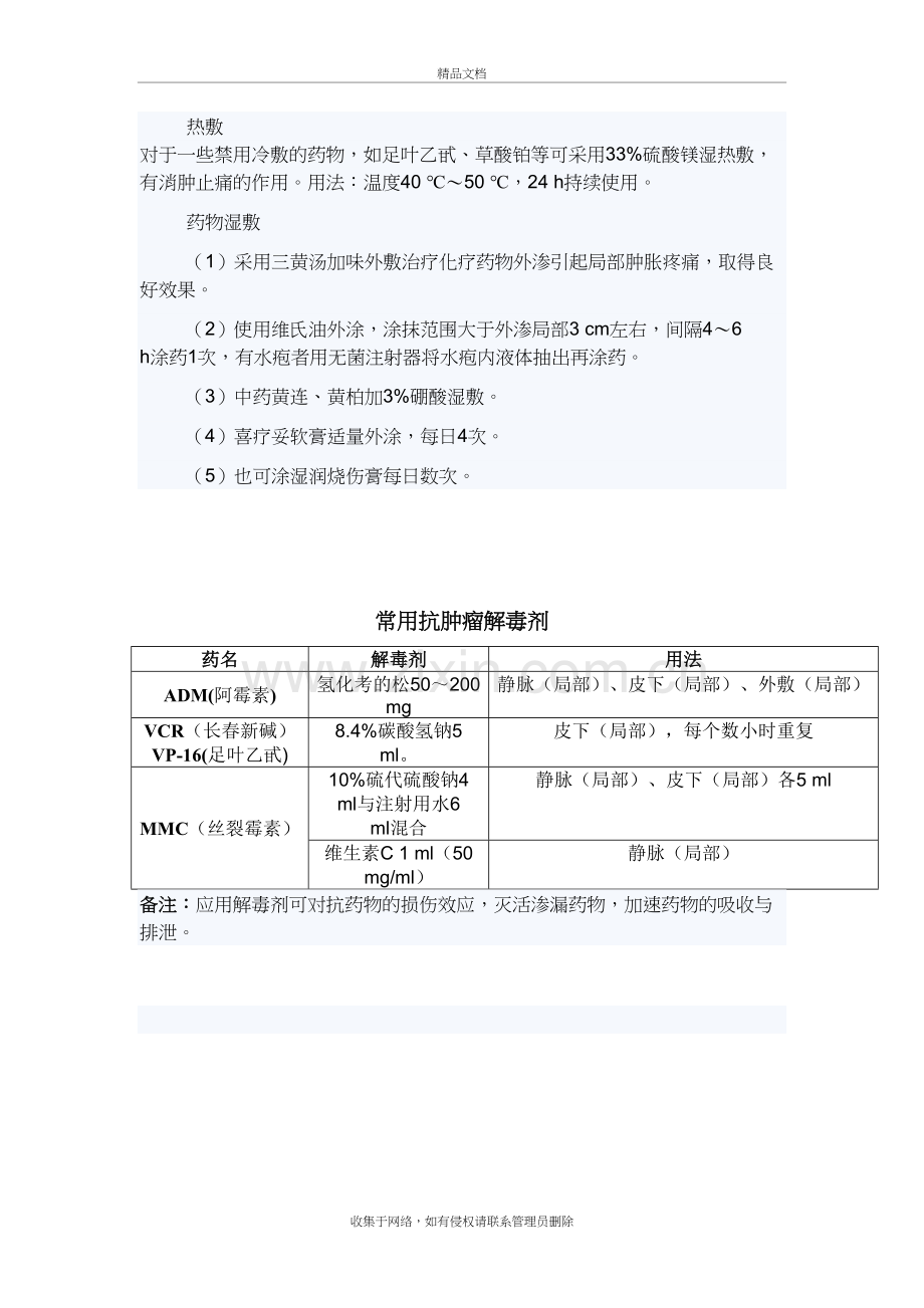 常用化疗药物外渗的处理指导处理原则知识讲解.doc_第3页