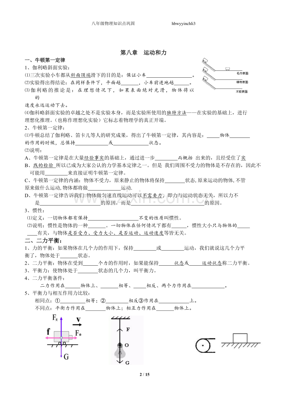 八年级下册物理知识点教学文稿.doc_第2页