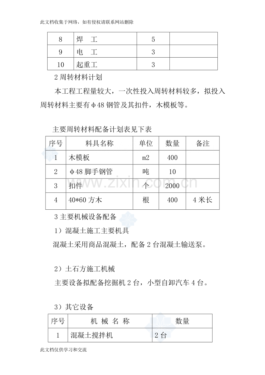 宝典某市水厂混合絮凝池、沉淀池施工方案-secret教学提纲.doc_第3页