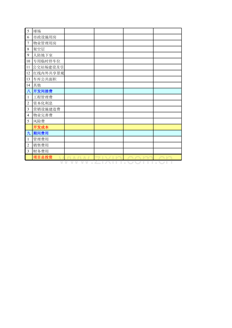 房地产住宅项目目标成本测算表电子版本.xls_第2页