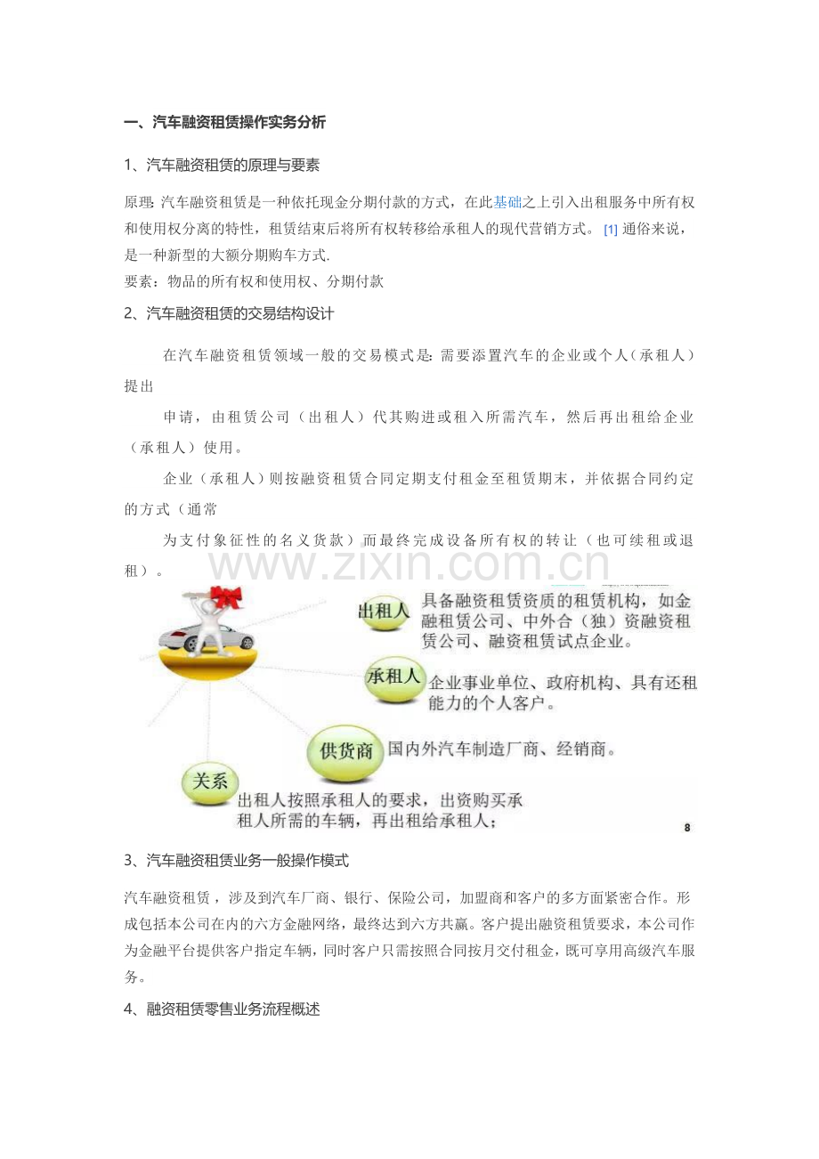 汽车融资租赁操作实务学习资料教学文案.docx_第1页