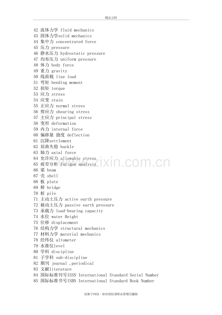 土木工程专业英语词汇集锦教学内容.docx_第3页