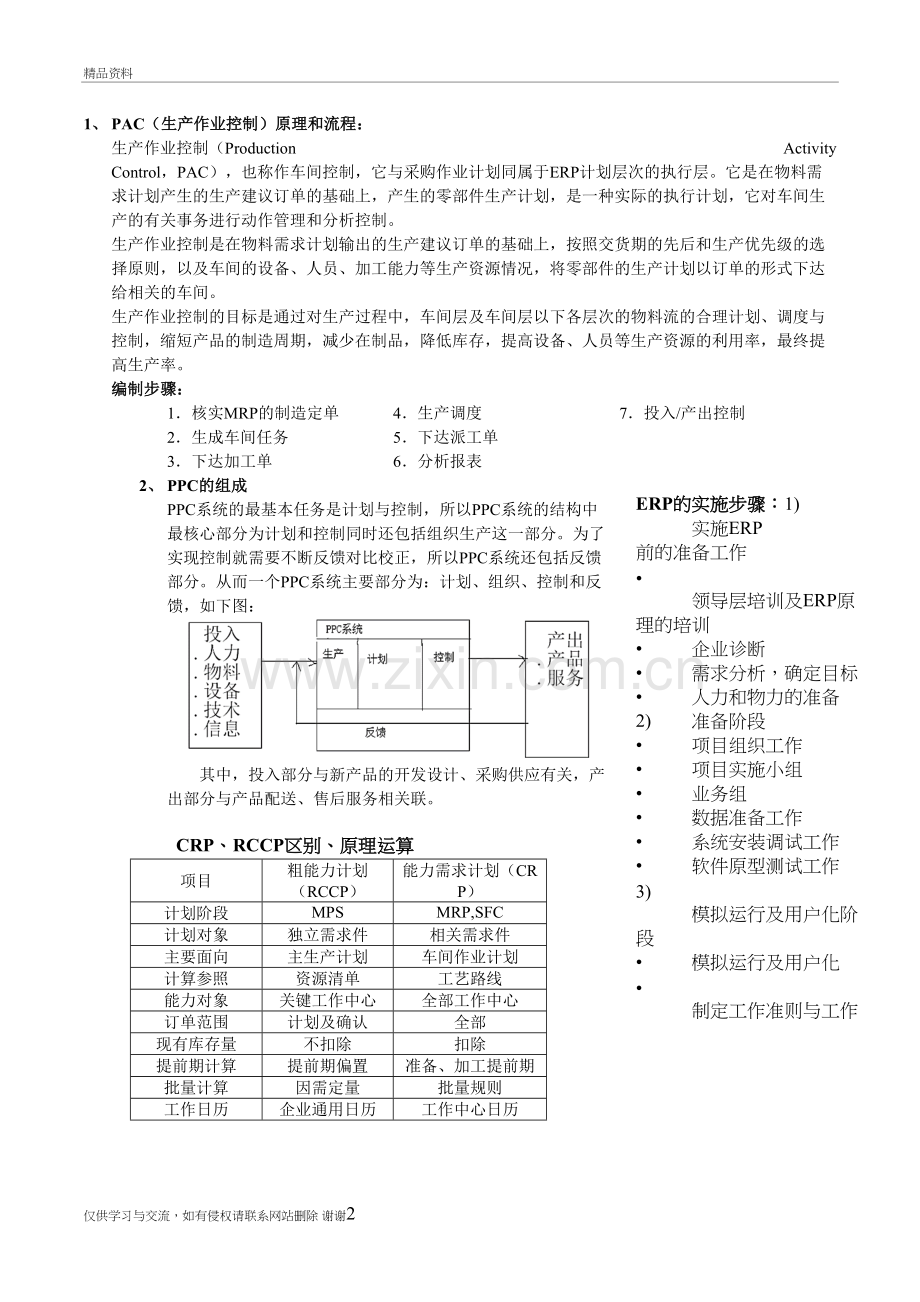 西南交大企业资源计划(ERP)复习大纲教案资料.doc_第2页