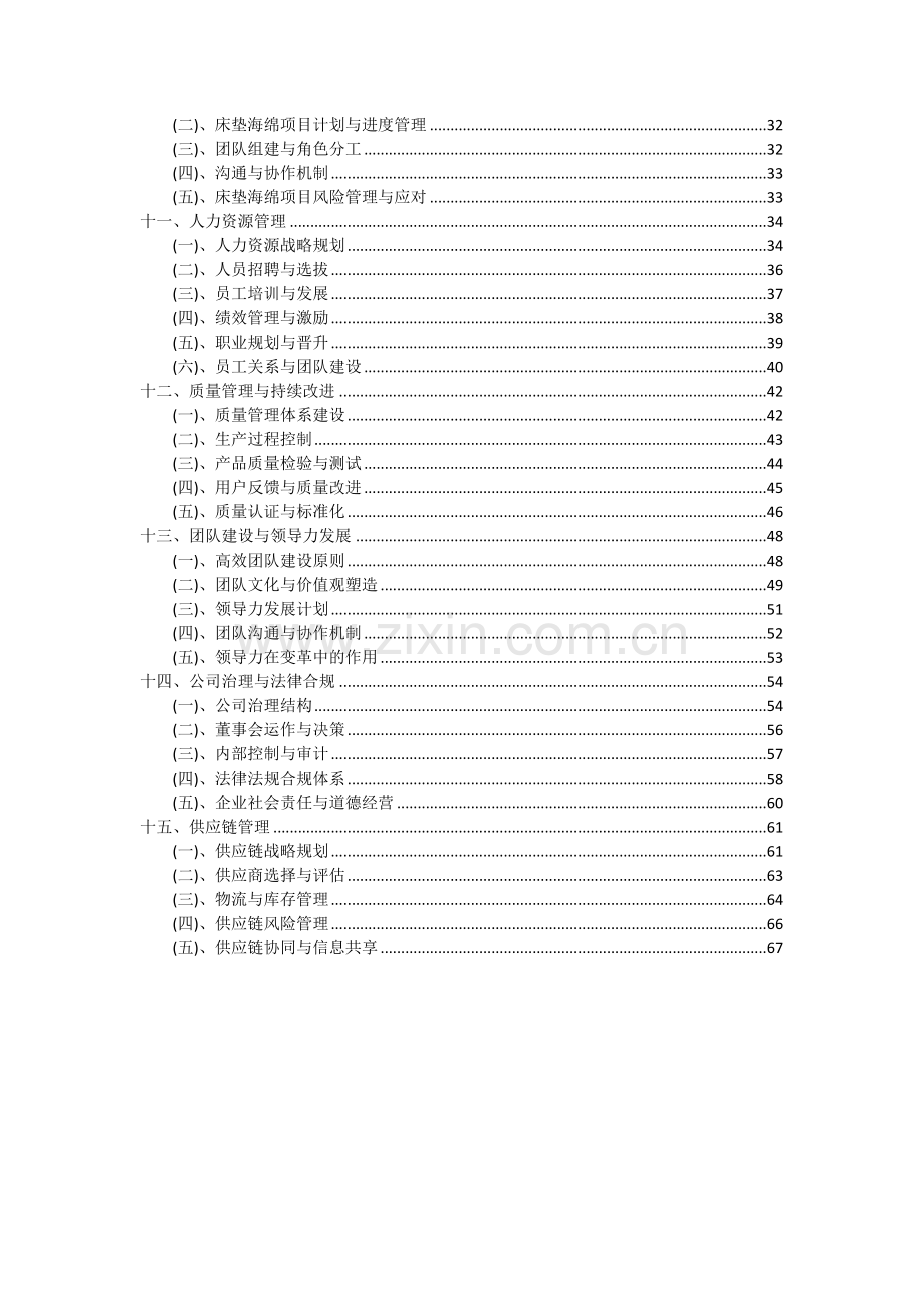 2024年床垫海绵项目可行性分析报告.docx_第3页