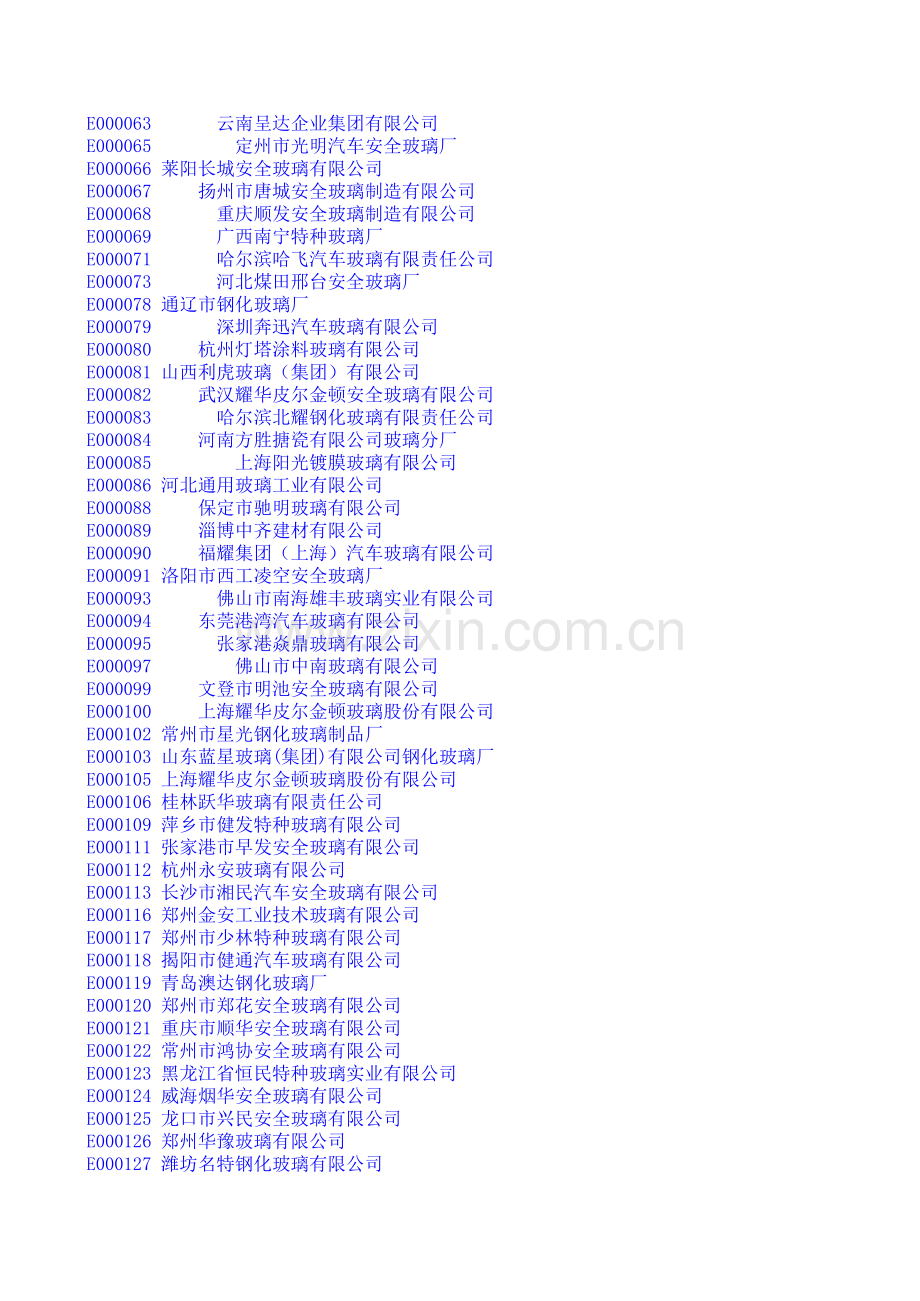 玻璃厂家3c代码查询表教学提纲.xls_第2页