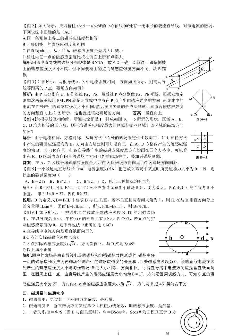 高中物理磁场知识点(详细总结)教学教材.doc_第2页