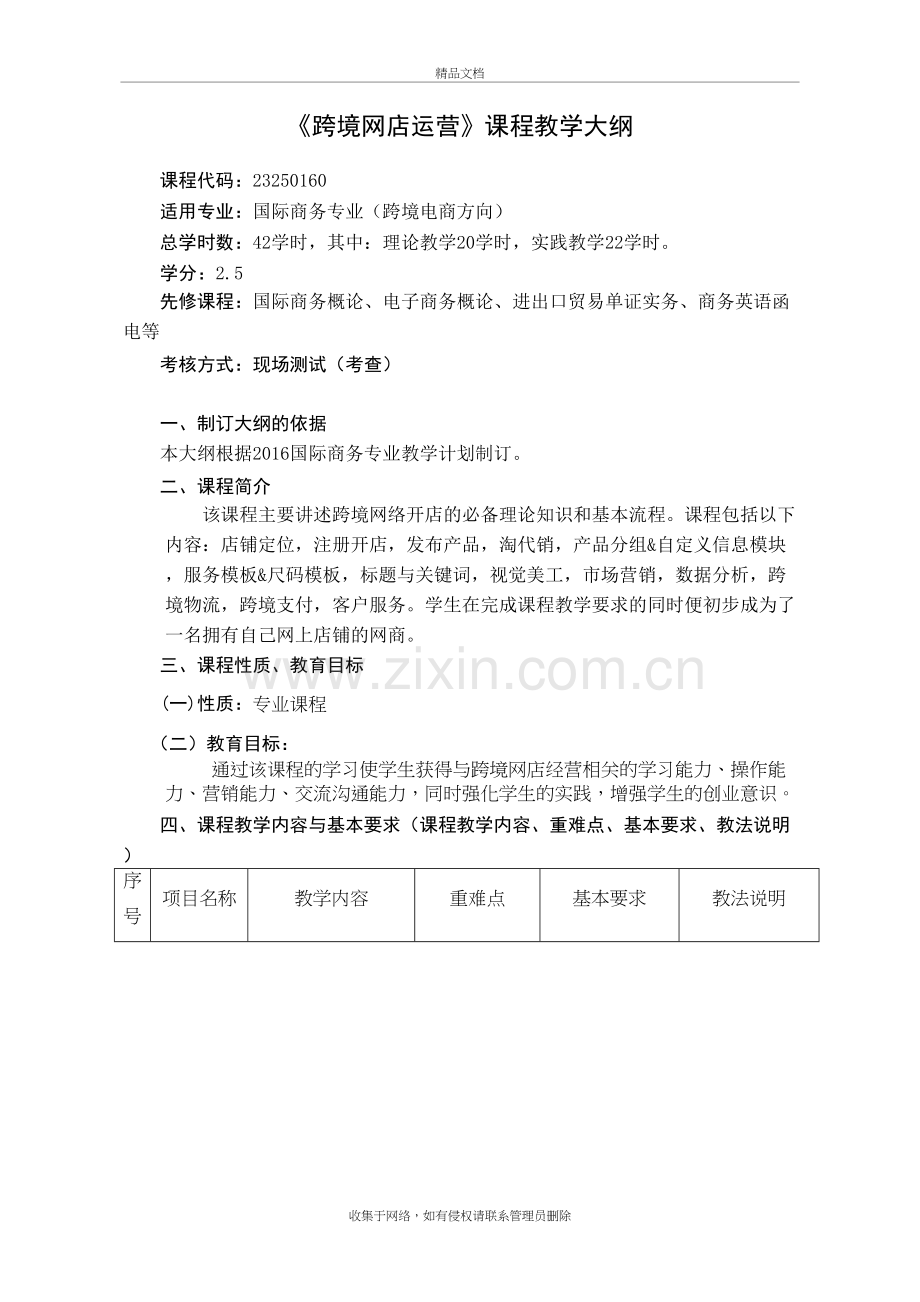 跨境网店运营课程教学大纲讲课稿.doc_第2页