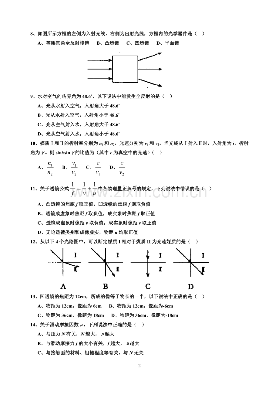 高中物理经典题库1000题说课材料.doc_第2页