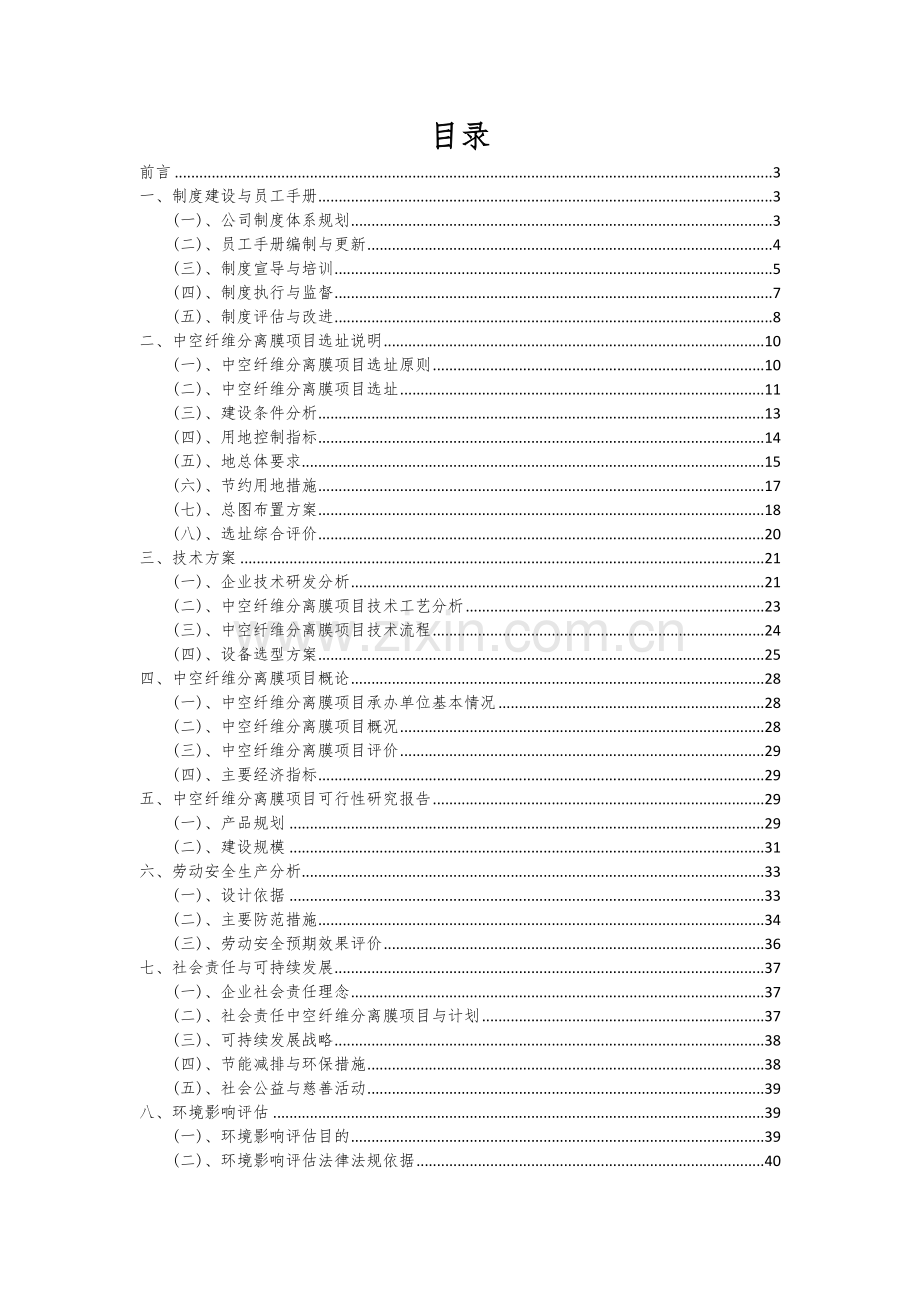 2024年中空纤维分离膜项目可行性研究报告.docx_第2页