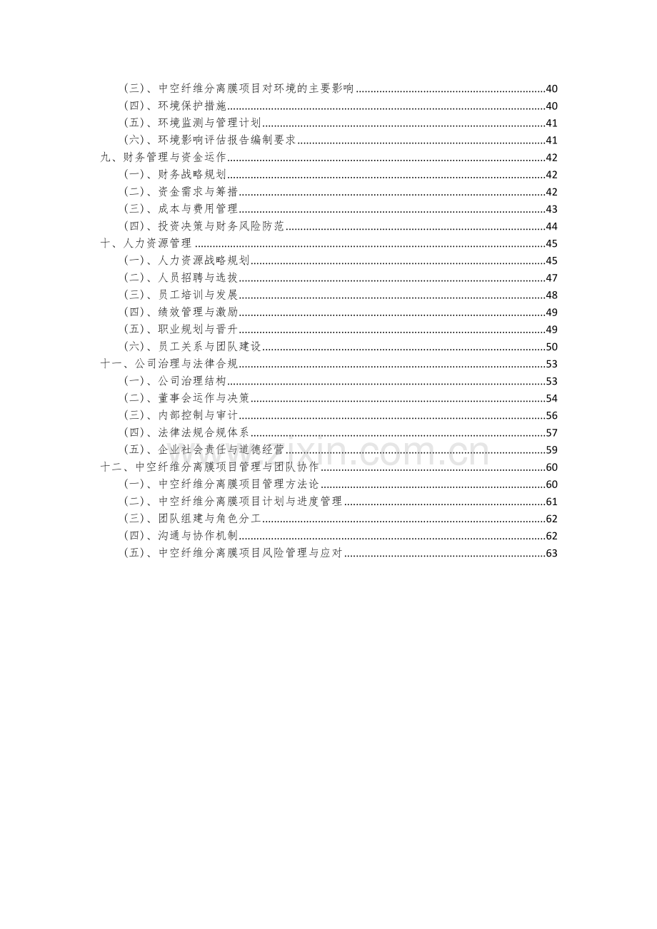 2024年中空纤维分离膜项目可行性研究报告.docx_第3页