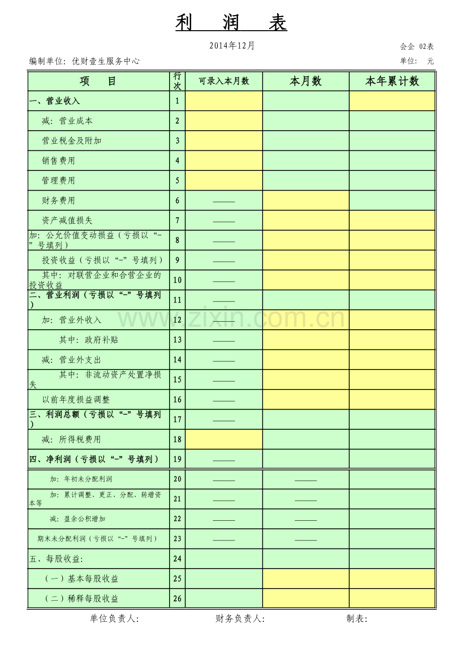 现金流量表(模板)教学内容.xls_第2页