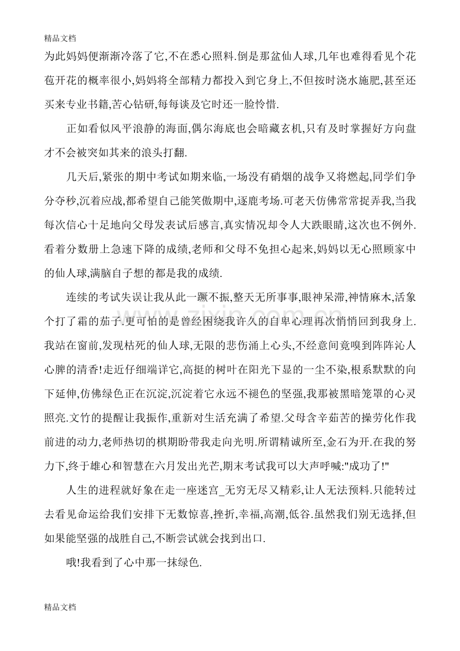 我心中的那一抹绿色教学文案.doc_第2页