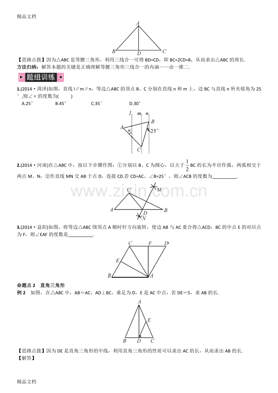 第17讲等腰三角形与直角三角形教学教材.doc_第2页